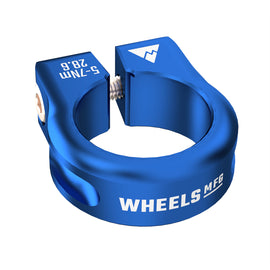 Wheels Mfg Bolt-On Seatpost Collar 28.6mm Blue