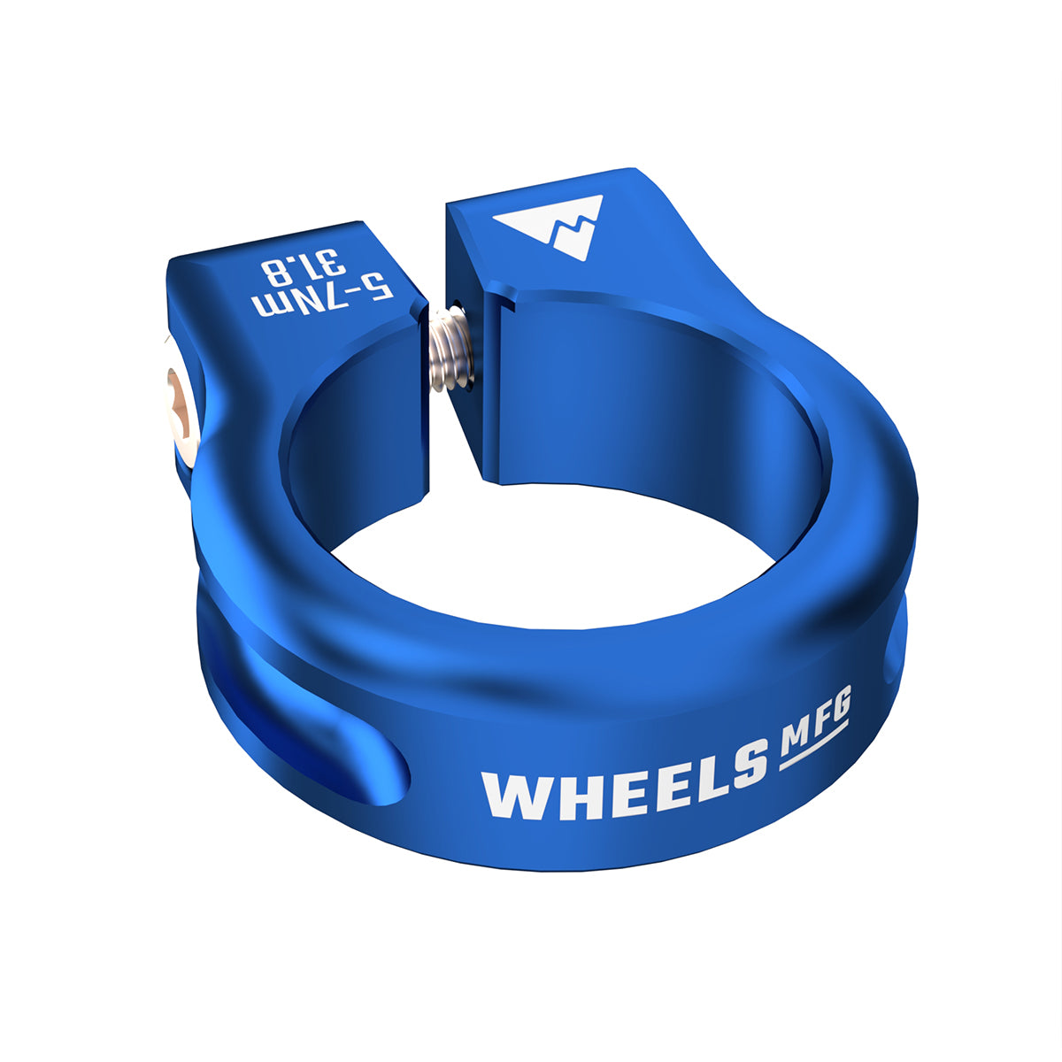 Wheels Mfg Bolt-On Seatpost Collar 31.8mm Blue