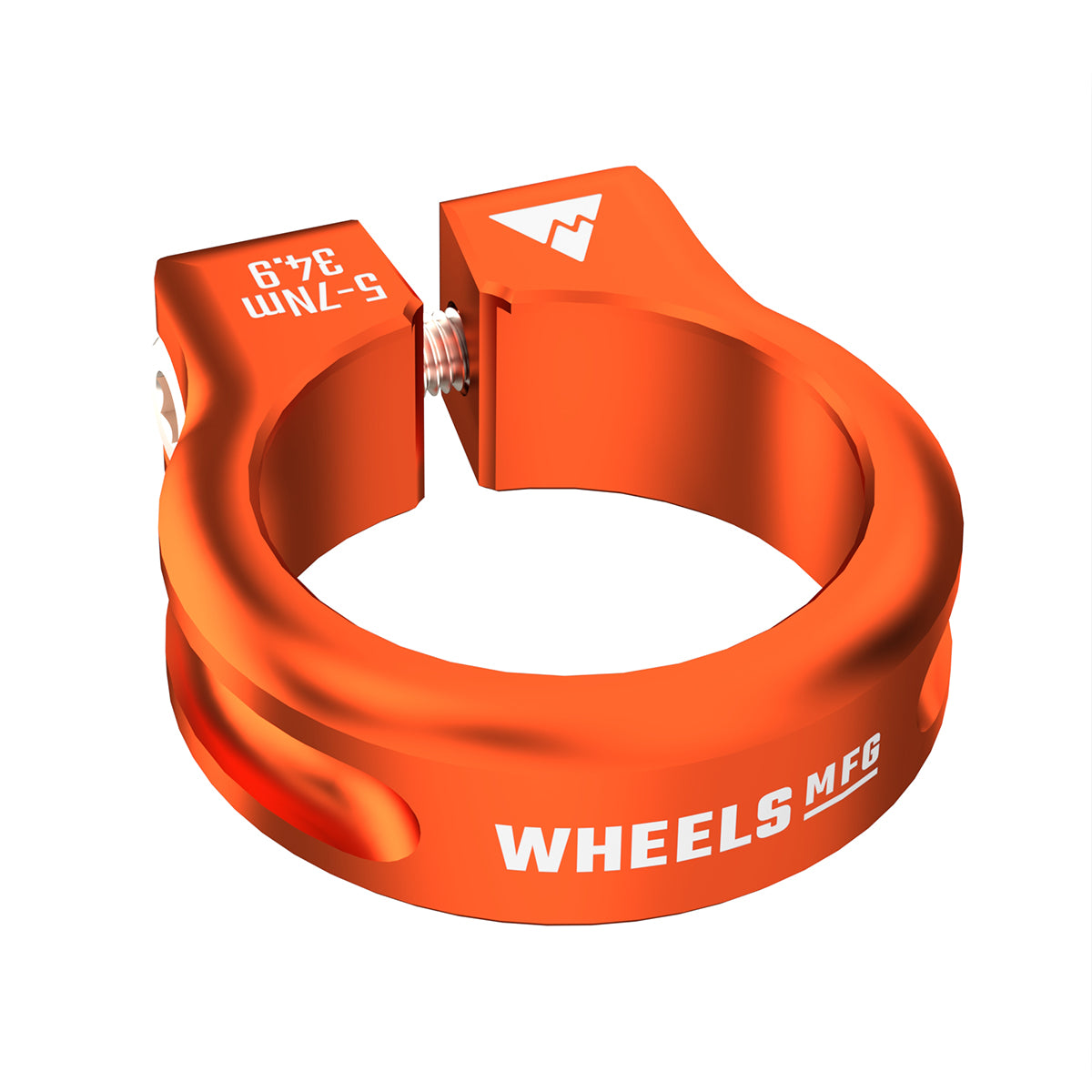 Wheels Mfg Bolt-On Seatpost Collar 34.9mm Orange