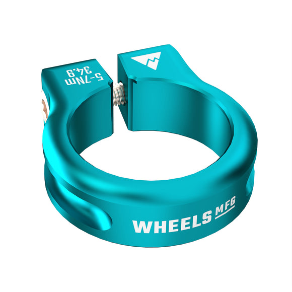 Wheels Manufacturing Seatpost Clamp - 34.9mm Bolt-On Teal