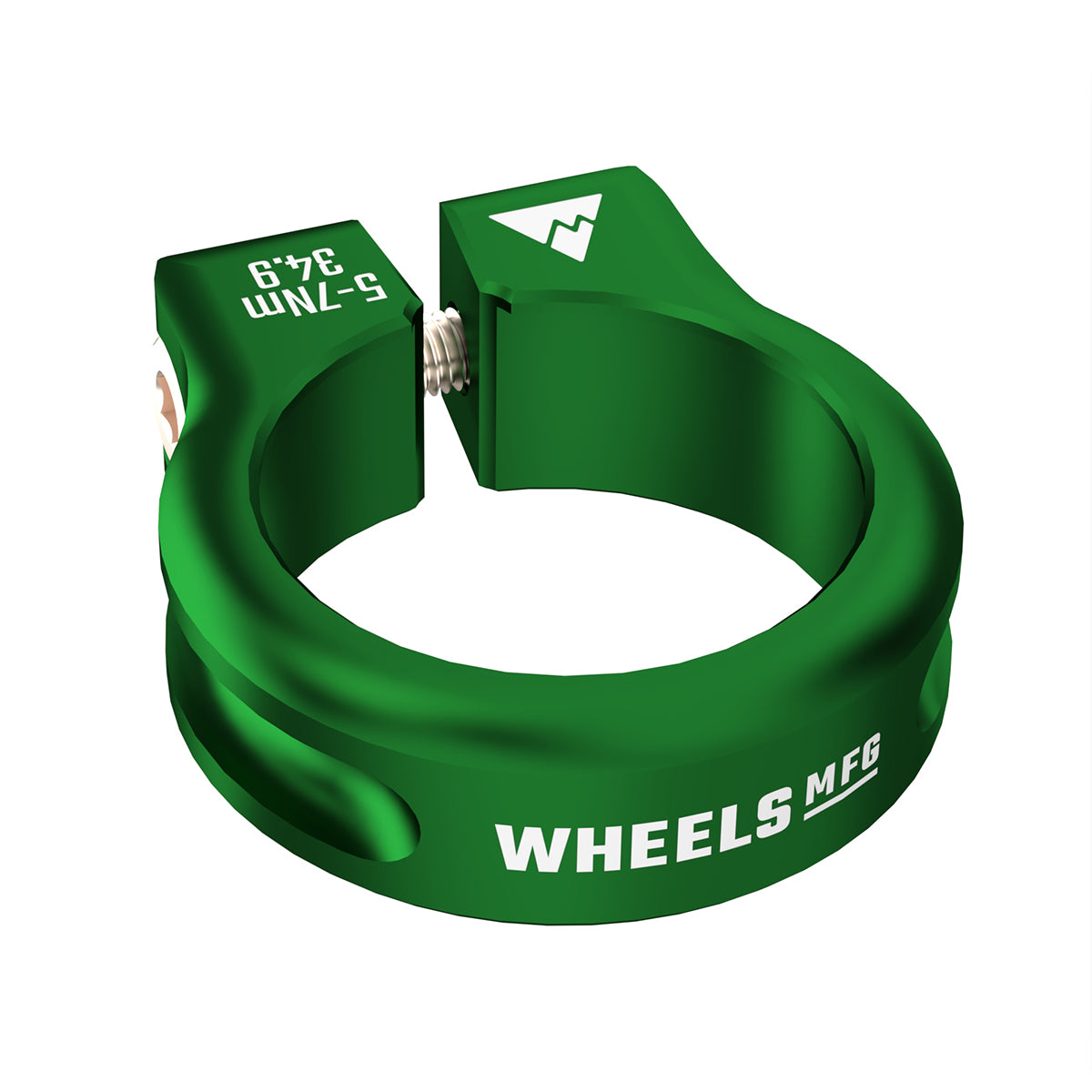 Wheels Mfg Bolt-On Seatpost Collar 34.9mm Green