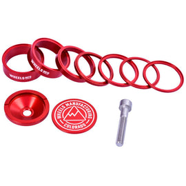 Wheels Mfg StackRight Pro Headset Spacer Kit 1-1/8" Red