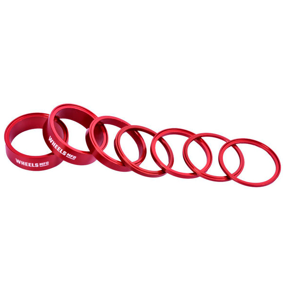 Wheels Manufacturing StackRight Headset Spacer Kit - Red