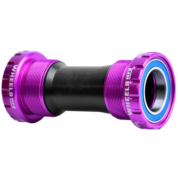 Wheels Manufacturing BSA Bottom Bracket - Shimano Hollowtech II Spindle ABEC 3 Purple