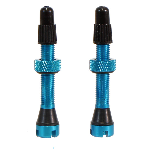 Industry Nine Tubeless Valves - 40mm Turquoise Pair