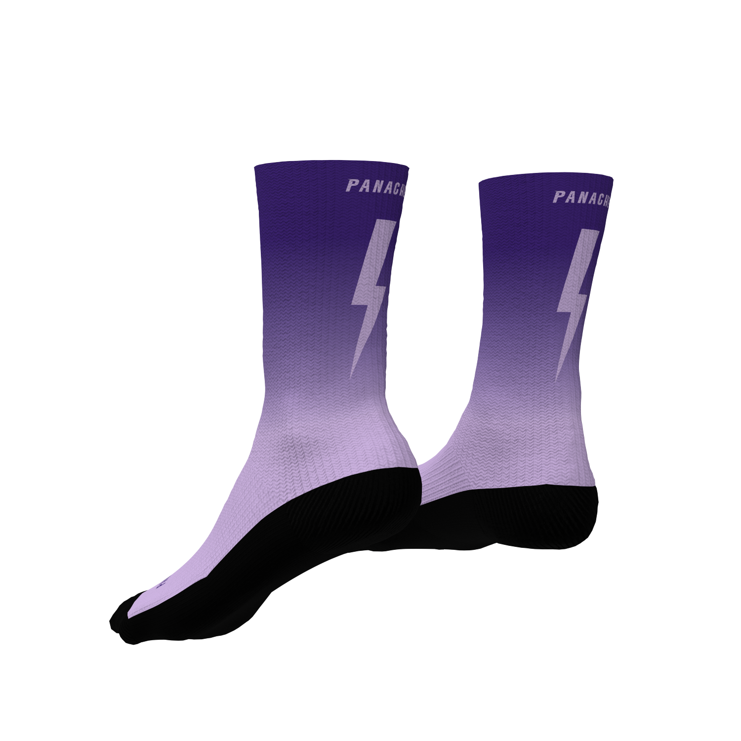 Panache Pro 6" Sock - Purple Bolts
