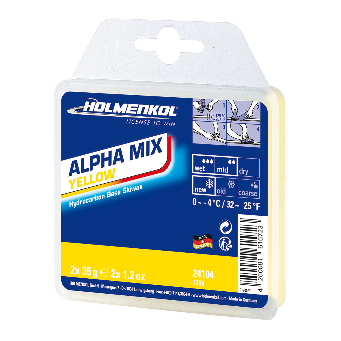 Holmenkol Alpha Mix Yellow 2x35g