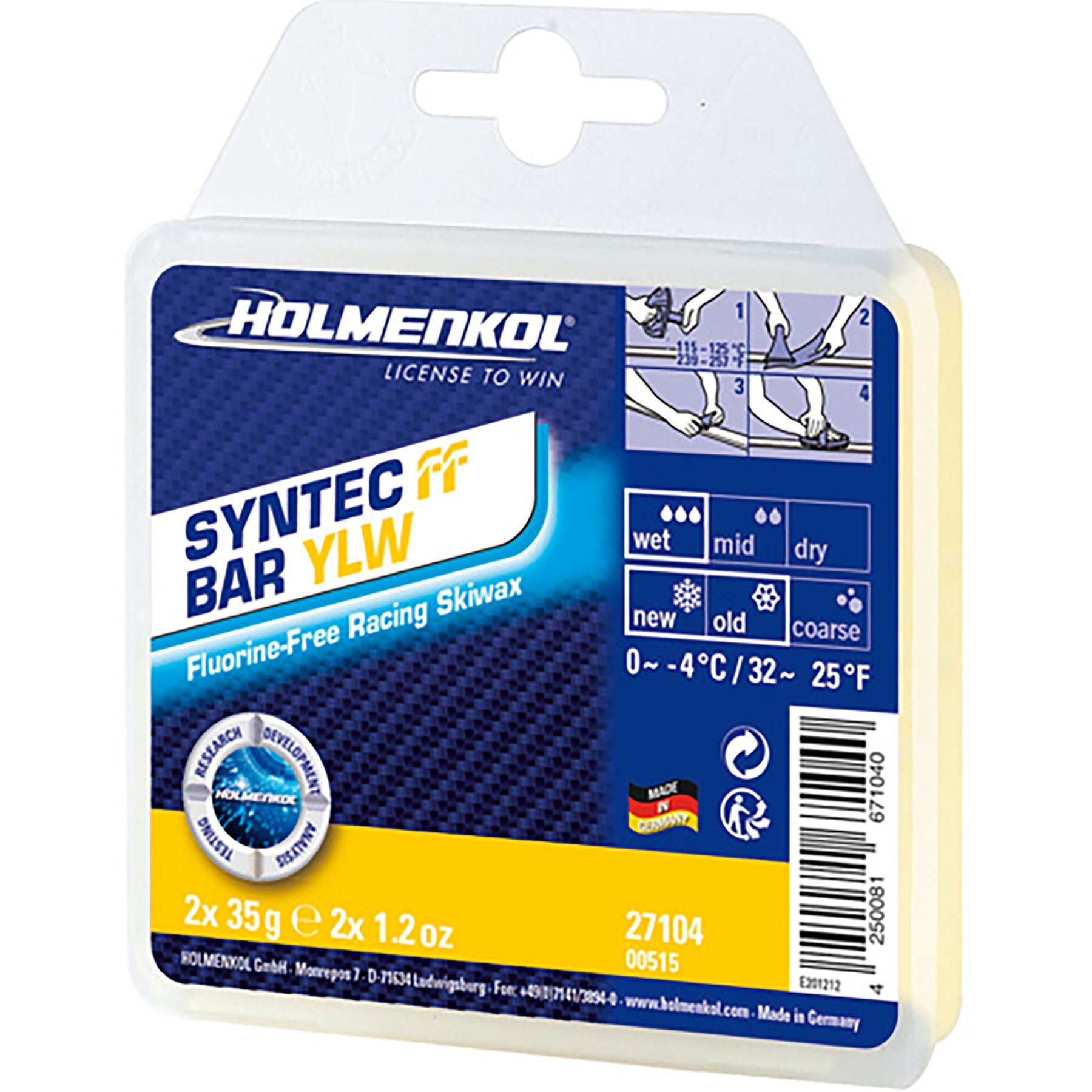 Holmenkol Syntec FF Racing Wax Bar (70g)